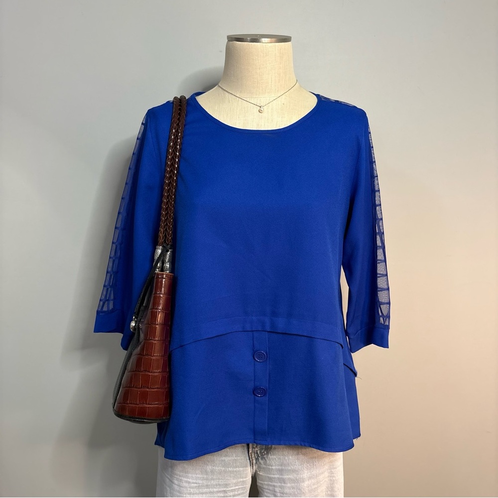 Chic Royal Blue Women's Blouse